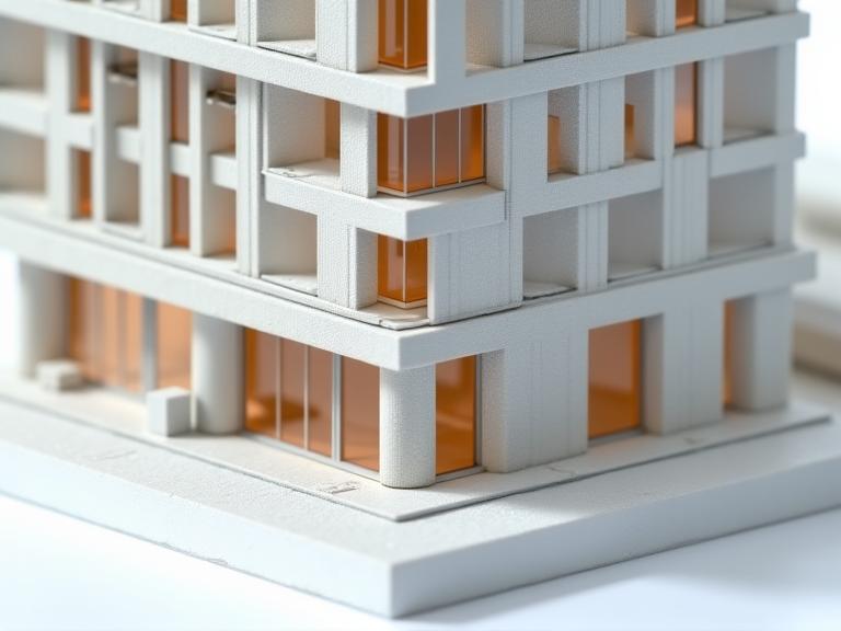 Maqueta arquitectónica detallada